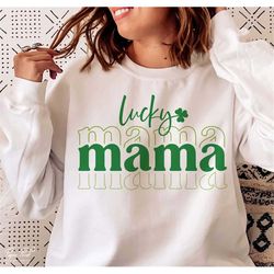 Lucky mama SVG, St Patrick's Day SVG, Lucky Vibes SVG, St. Patricks Shirt Svg, Gift for mom Svg, Png Svg Cut Files for C