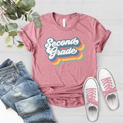 Retro Second Grade Shirt, Second Grade Teacher Shirt, Gift for Teacher, 2nd Grade School Shirt, Retro Teacher Shirt, Sec