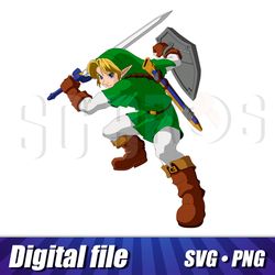 Link clipart cricut, Link from Zelda svg and png formats, 300 dpi, Link in vector, Zelda art, Link image, High auality