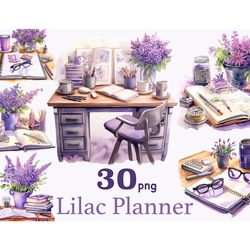 Planner Girl Clipart Bundle | Lilac Illustrations PNG