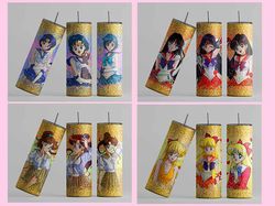 Series Sailor Moon Tumbler, Sailor Moon Tumbler Wrap Skinny 20oz, Cartoon Design Tumbler For Girl, Anime Tumbler Wrap