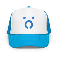 embroidered stray outsiders badge foam trucker hat, gift for gamer, stray cap