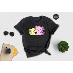 cute axolotl shirt, cute animal t-shirt, cute animal gift, axolotl mom and me shirt, axolotl lover, cute axolotl, axolot