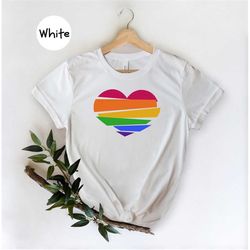 Rainbow Heart T-Shirt, Love Is Love, Lgbt Shirt, Lgbt T-Shirt, Lgbtq Shirt, Rainbow tee, Hurts No One, Lgbt Pride Shirt