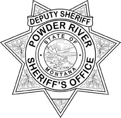 Deputy Sheriff svg badge Powder River County Sheriffs Office vector logo Montana Sheriff star dxf cnc cut laser engravin