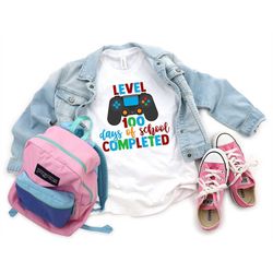 Level 100 Days of School Completed, Teacher Gifts, Teacher Appreciation, 100 Days Brighter, Back to School Shirt, 100 ma