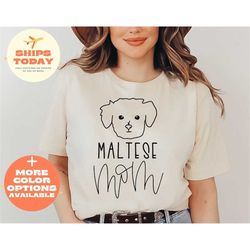 maltese mom - sleeve dog - small toy dog breed - custom dog mom shirt - personalized gift for her - unisex graphic tee