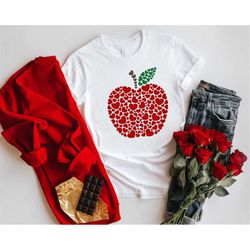 Love Apple Shirt, Teacher Valentine Shirt, Valentines Day Shirt, Heart Valentines Day Shirt, Cute Valentines Day Shirt,
