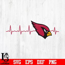 Arizona Cardinals Beat Heart svg,digital download