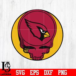 Arizona Cardinals Skull Ball Svg, digital download