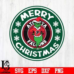Atlanta Falcons, Grinch merry christmas svg, digital download
