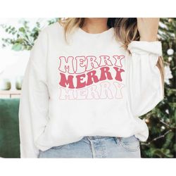 Christmas Crewneck, Xmas Sweatshirt, Merry Christmas Sweatshirt, Holiday Sweater, Winter Sweatshirt for Women, Christmas