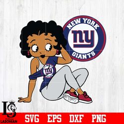 Betty Boop New York Giants svg, digital download