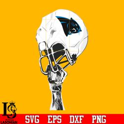 Carolina Panthers hand helmet svg, digital download