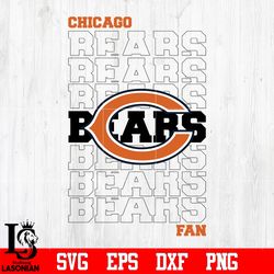 Chicago Bears Fan Svg, digital download