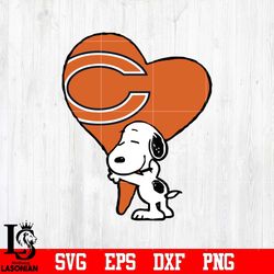Chicago Bears Snoopy heart svg, digital download