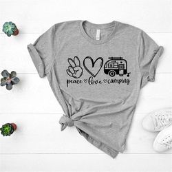 Peace Love Camping, Camping Buddy, Camping Crew, Family Vacation Shirt, Nature Lover Shirt, Outdoor Lover Shirt, Camping