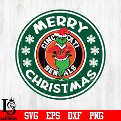 Cincinnati Bengals, Grinch merry christmas svg, digital download
