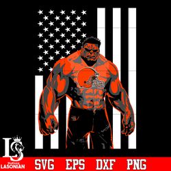 Cleveland Browns hulk flag svg, digital download