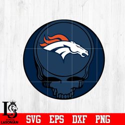 Denver Broncos Skull Ballv Svg, digital download