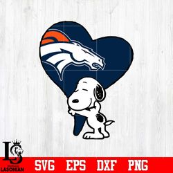Denver Broncos Snoopy heart svg, digital download