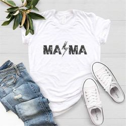 Mama Rocker T-Shirt, Mothers day Shirt, Lightning Mama Shirt, Cute Mom Clothes, Thunder Mama Shirt, Best Bolt Mama Shirt