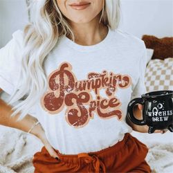 Vintage Pumpkin Spice Shirt, Halloween Coffee Sweatshirt, Cute Coffee Shirt, Thanksgiving Shirt, PSL Life, Coffee Shirt,