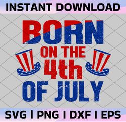 4th of July birthday Independence day png, Born on the 4th of July, Fourth of July gift, July birthday gift for her