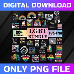 30 Files LGBTQ SVG Bundle, LGBT svg, Pride svg, Gay Pride svg, lgbt quotes svg, rainbow svg, Gay svg, Digital File