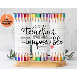 20 oz Skinny Tumbler Rainbow Pencils Teacher Tumbler Crayons Teacher Quote Sublimation, Teacher Life, Teacher Affirmatio