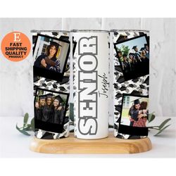 Personalized Senior Tumbler, Add Your Own Photo Graduation 2023, 20 oz skinny tumbler, Senior Tumbler Sublimation