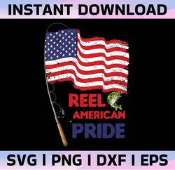 US Flag Reel American Pride Fisherman Png, American Fisherman Png, Patriotic Png, Independence Day Png, 4th Of July