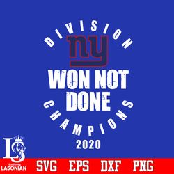 Division Won Not Done Champions 2020 New York GiantsSvg,digital download