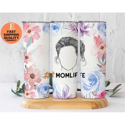 Momlife Colorful Floral Tumbler - Momlife Floral Tumbler for Moms - Gift for Mom - Mom Birthday Gift - Mother's Day Gift