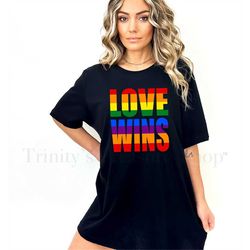 Love Wins T-shirt, Gay Pride Shirt, Pride Ally Shirt, Equality Shirt, Pride Rainbow Shirt,Human Rights Awareness Shirt,