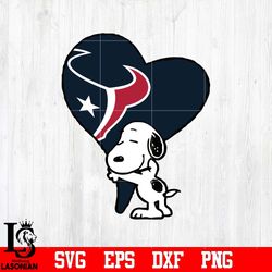 Houston Texans Snoopy heart svg, digital download