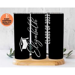 Personalized Graduation Stainless Steel Tumbler, Trendy and Eye Catching 20oz Stainless Steel Graduation Tumbler