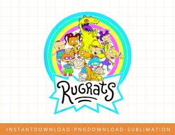 Nickelodeon Rugrats Rainbow Circle Reptar And Friends png, sublimate, digital print