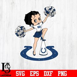 Indianapolis Colts Betty Boop Cheerleader NFL svg, digital download