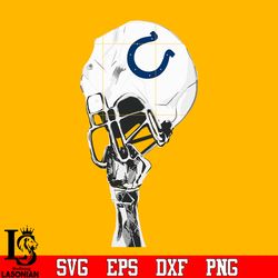 Indianapolis Colts hand helmet svg, digital download