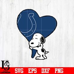 Indianapolis Colts Snoopy heart svg, digital download