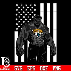 Jacksonville Jaguars hulk flag svg, digital download