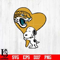 Jacksonville Jaguars Snoopy heart svg, digital download