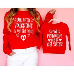 Valentines Day Big Sister Shirt, Valentines Day Big Brother Shirt, Sibling Pregnancy Announcement Shirt, Mommy and Me Va