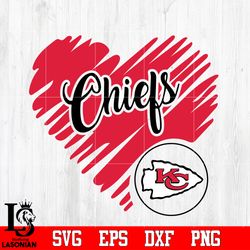 Kansas City Chiefs Logo,Kansas City Chiefs Heart NFL Svg,digital download