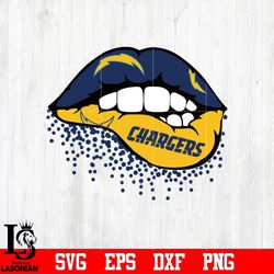 Los Angeles Chargers lip svg, digital download
