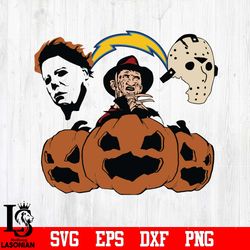 Los Angeles Chargers,Horror Movie,Horror film,Halloween svg, digital download