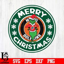 Miami Dolphins, Grinch merry christmas svg, digital download