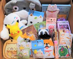 Kawaii Cute Stationary Plush Toy Mystery Surprise Box, Personalized Japanese Gift Set, Back to School Supply, Stickers