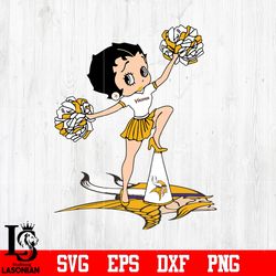 Minnesota Vikings Betty Boop Cheerleader NFL svg, digital download